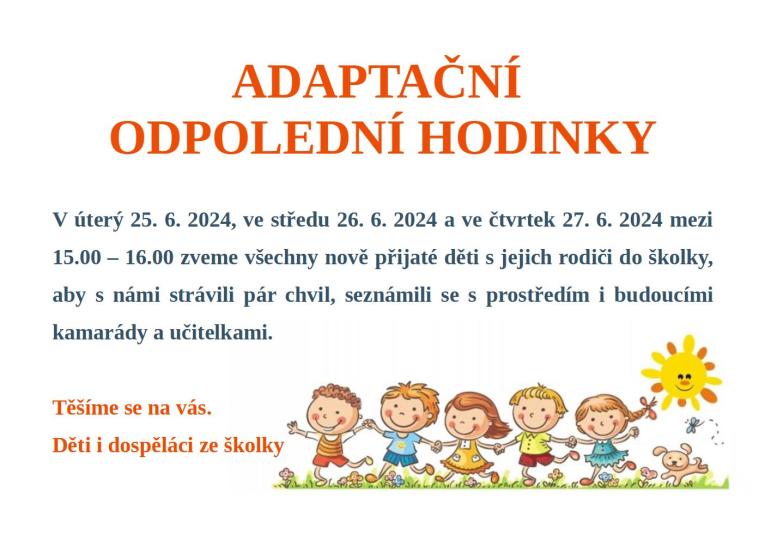 adaptační hodinky plakat